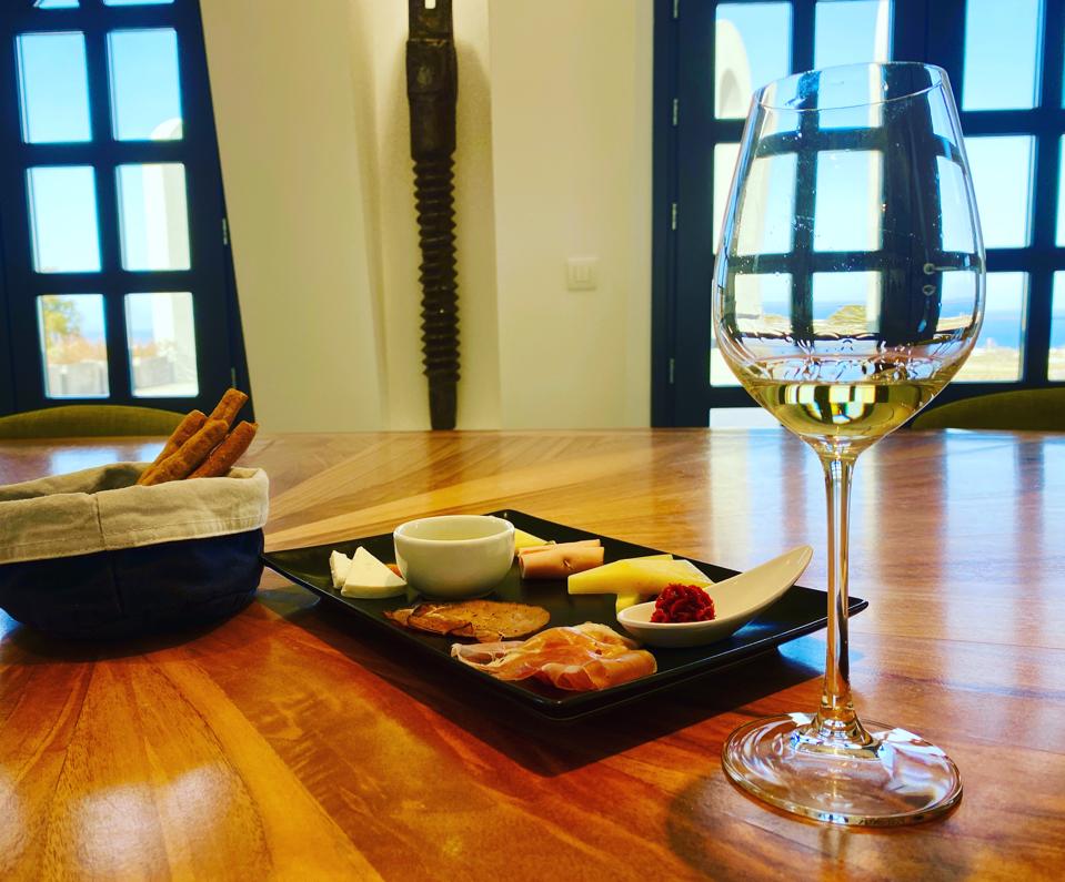 Wine tasting on Santorini, Greece