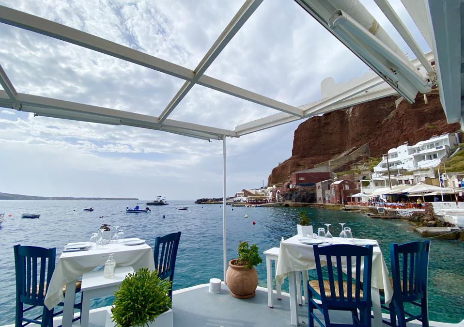 A restaurant at Ammoudi Bay, Santorini