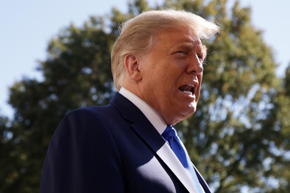 President Trump Departs White House For Trip To North Carolina And Florida
