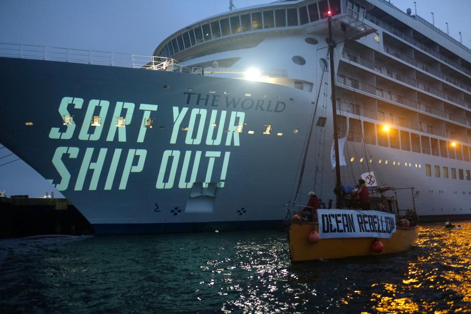 Ocean Rebellion Demonstration Against A Polluting Cruise Ship