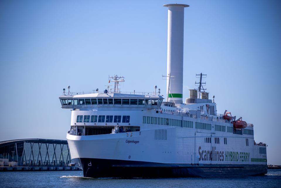 Scandlines ferry with rotor sail