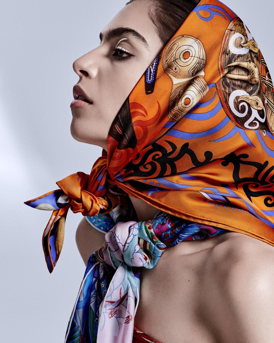 Hermès: Silk Scarves 2020 Campaign. Model: Billy Arora