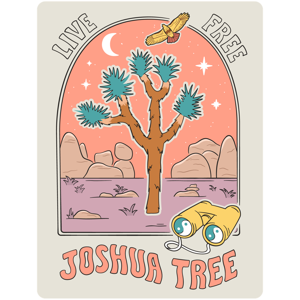 affiche pour le parc national de joshua tree