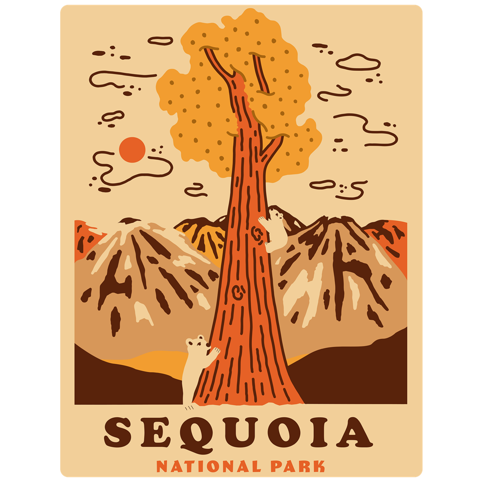 Affiche pour le parc national de Sequoia