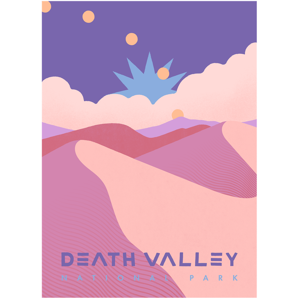 affiche pour le parc national de la Vallée de la mort