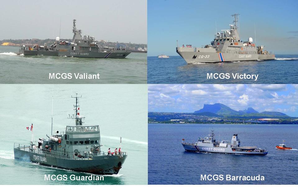 Mauritius Coastguard four 'Fast Attack Vessels' provided by the Indian Government