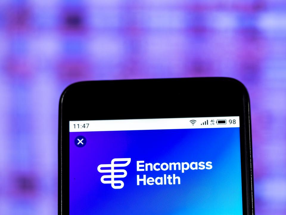 Encompass Health, Healthcare company logo seen displayed on