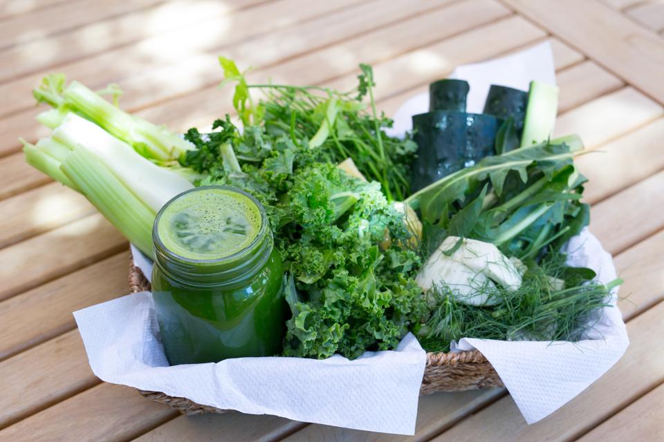 Produce for a detox recipe grown at Rancho La Puerta spa.