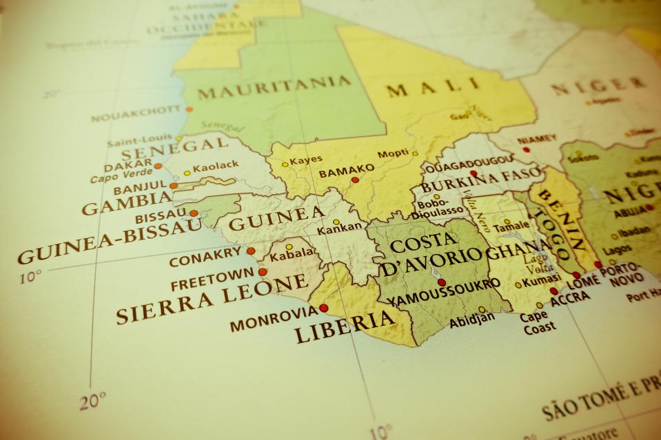 Western Africa map