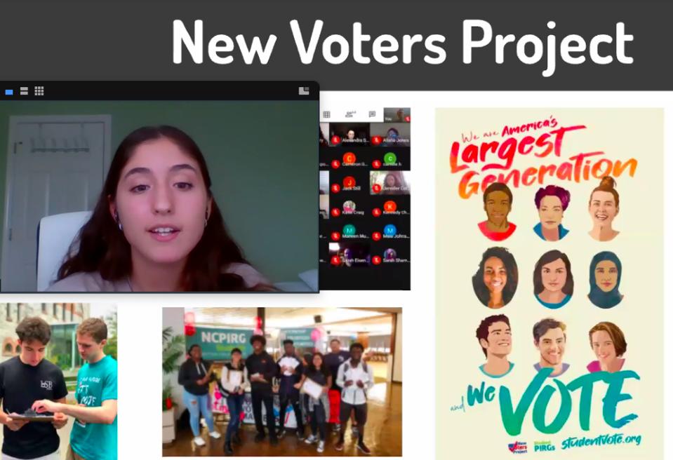 A photo of Georgia PIRG Student Leader Milu Parrilla on Zoom with her fellow students.