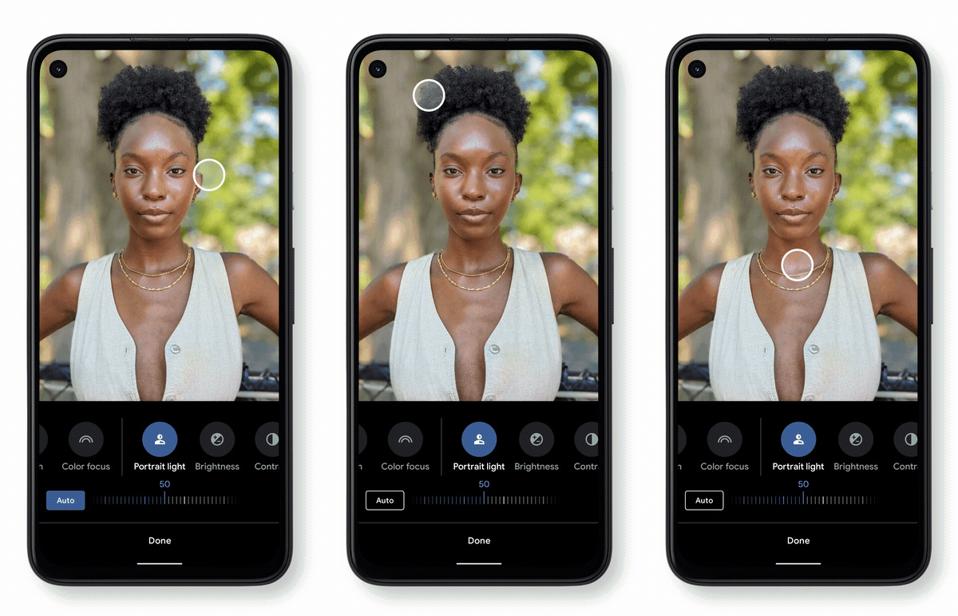 Google's Portrait Lighting function allows you to enhance existing photos with a movable virtual light source.