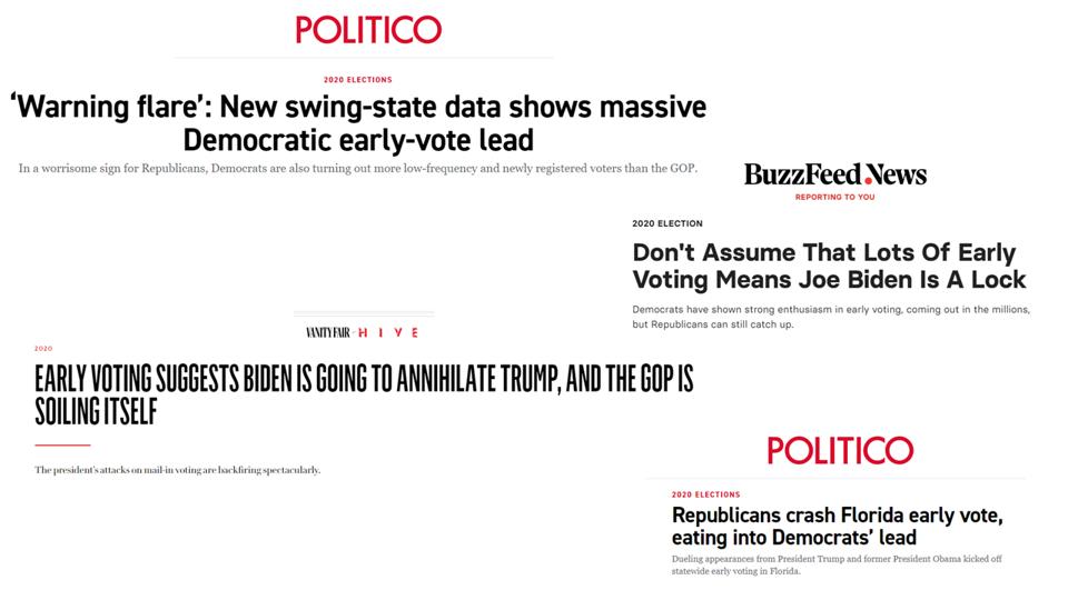 The Big Early Vote For Biden Doesn T Mean What They Say It Means With Updates From Florida And Texas