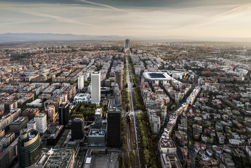 Aerial view of Madrid, Spain