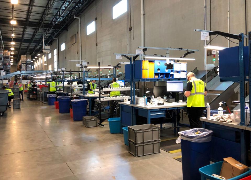 goTRG team members conduct diagnostic testing at a company facility.