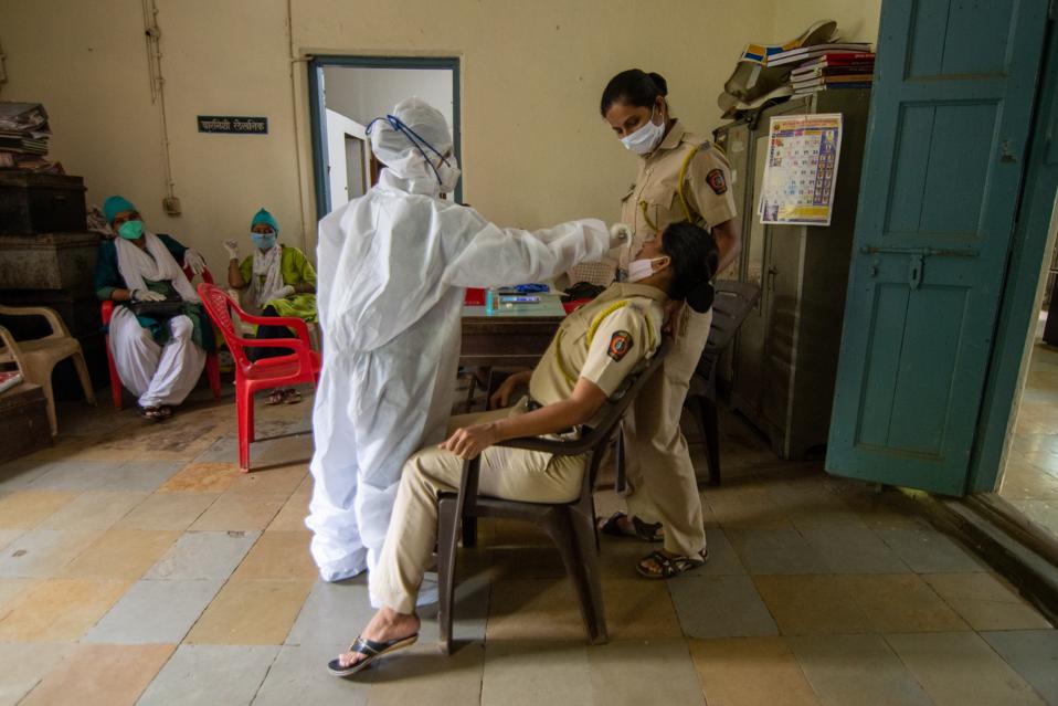 Medical Team Conducts COVID-19 Coronavirus Test