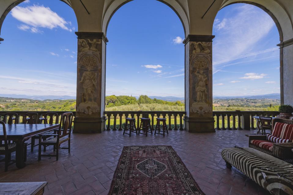 The view from Villa Machiavelli.