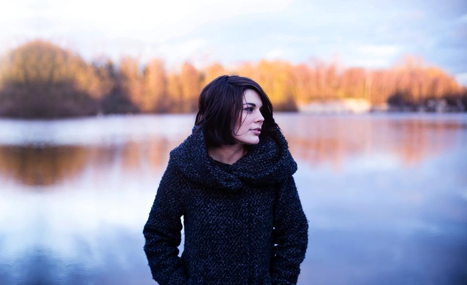 a woman alone in nature