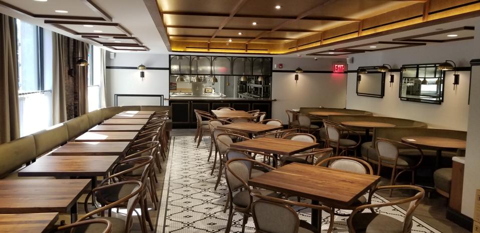 The dining room at Francie in Williamsburg, Brooklyn