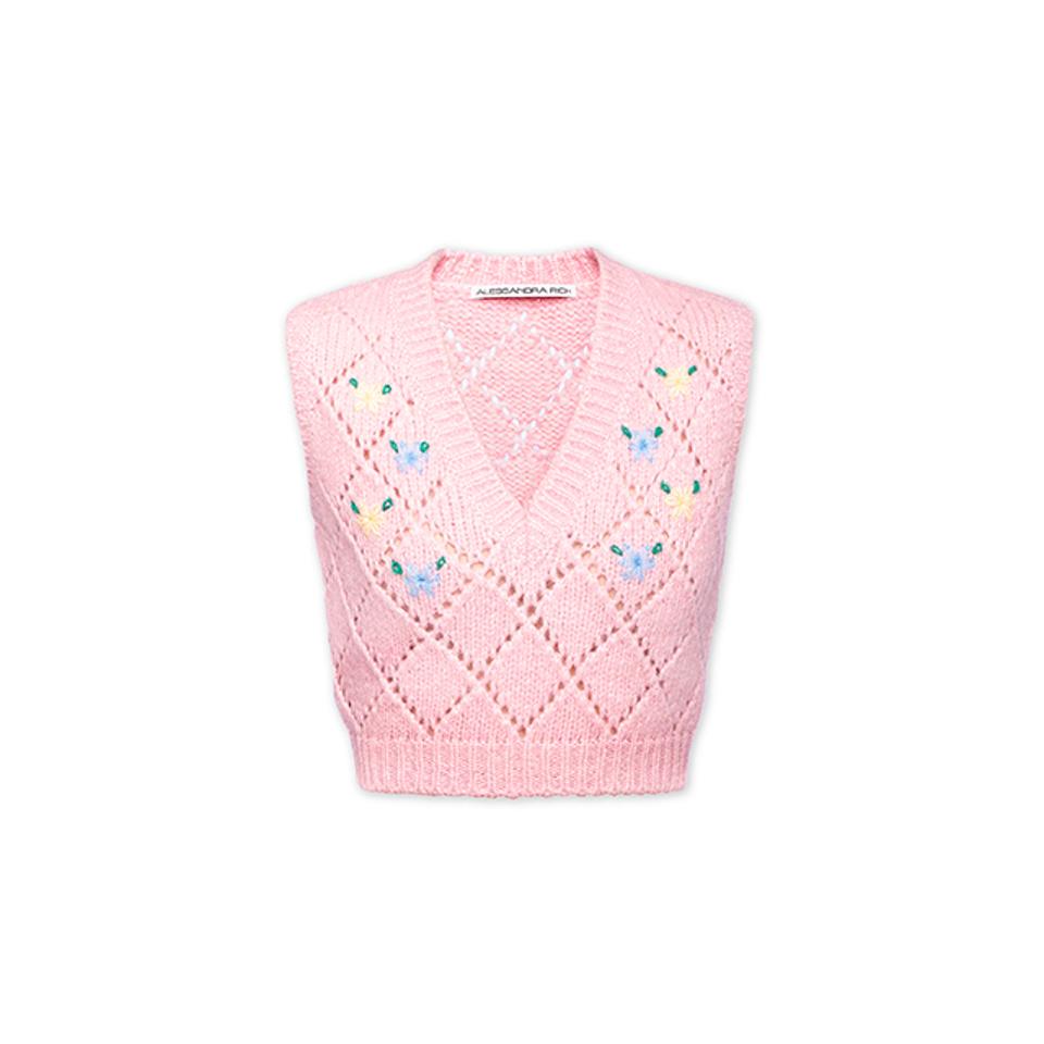 knitted wool vest