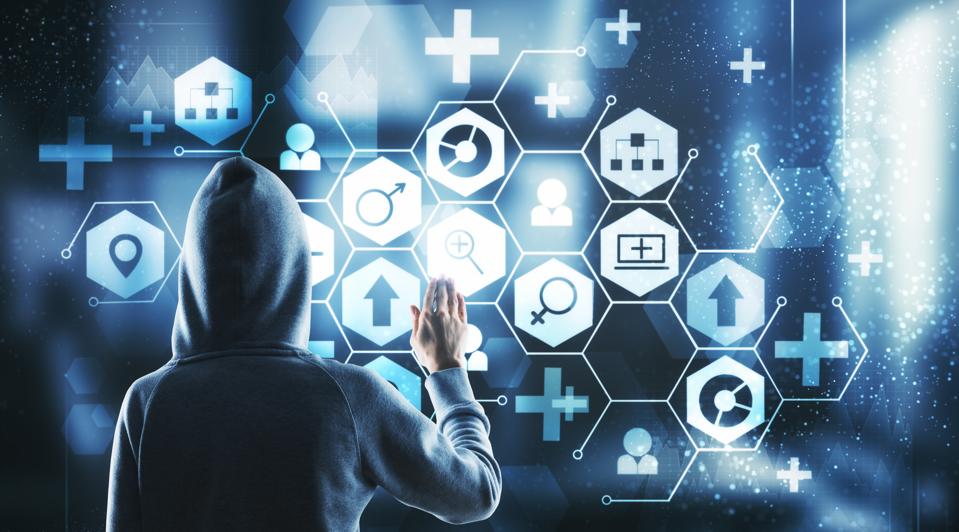 Medicine and data theft concept