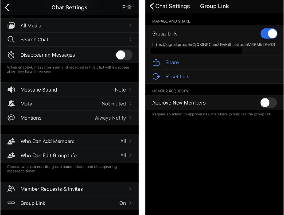 Group links