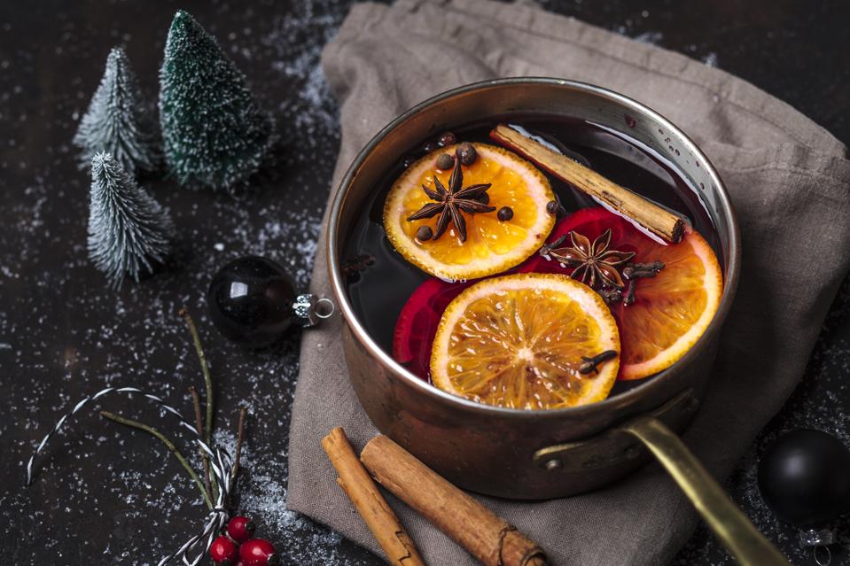 Pot of mulled wine