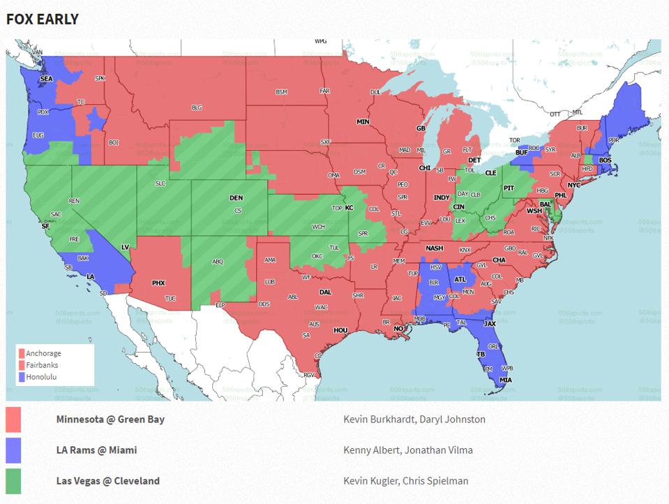 Nfl Week 8 Picks Tv Schedule Coverage Maps Odds And Predictions Against The Spread