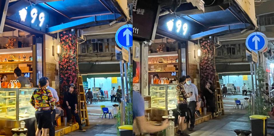 Mate 40 Pro (left) and iPhone 12 (right)