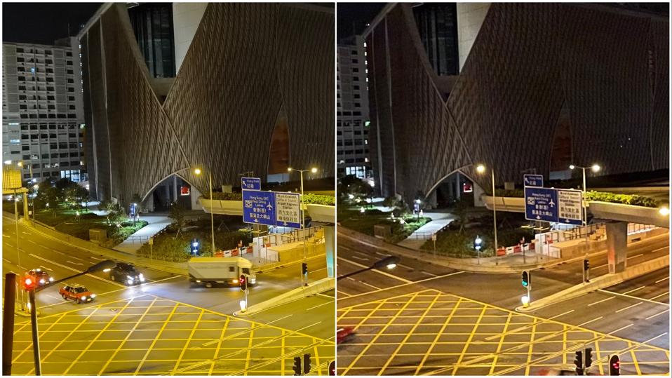 Mate 40 Pro (left) and iPhone 12 (right)