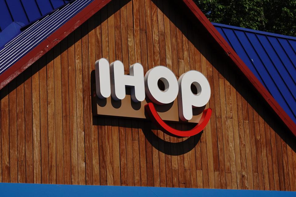 IHOP logo seen at one of their restaurants...