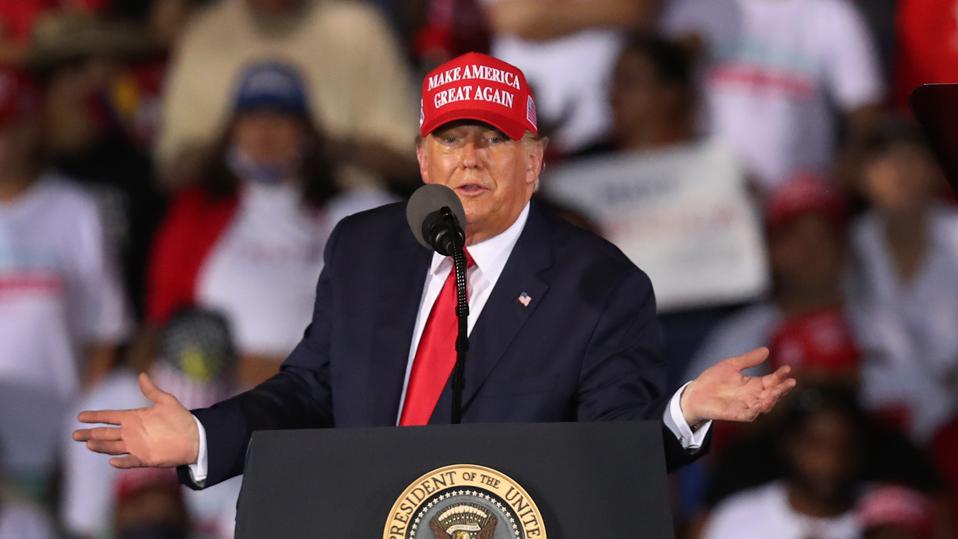 Donald Trump Holds Late-Night Campaign Rally In Miami Area