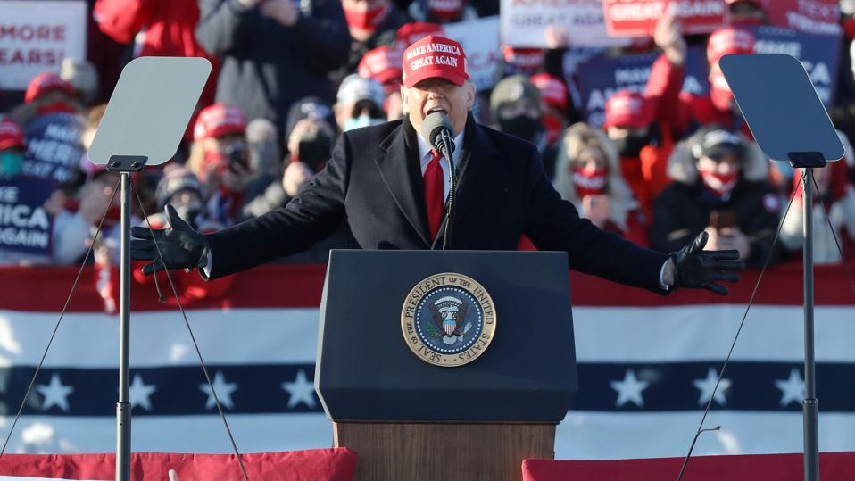 President Trump Holds Campaign Rally In Pennsylvania One Day Before Election