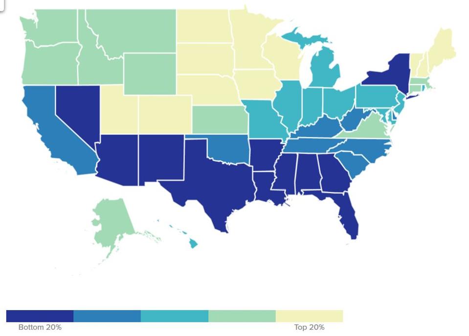 By-state social capital rankings