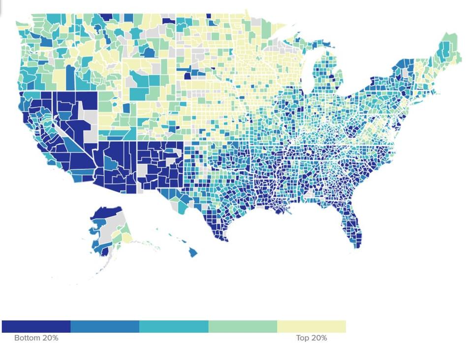 By-county social capital rankings