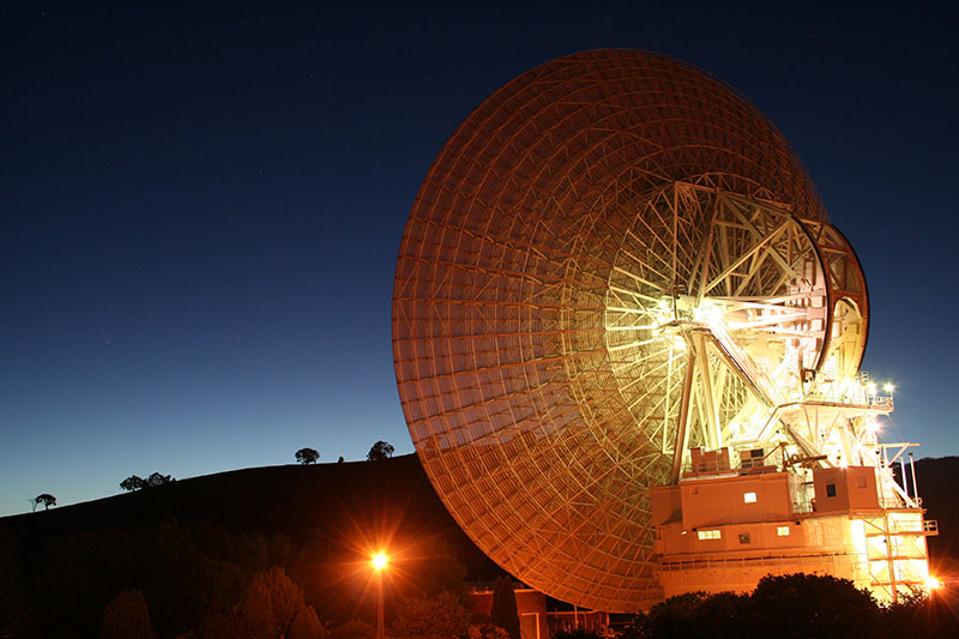 NASA's Deep Space Station 43 (DSS43) radio telescope is massive: 70 meters in size.