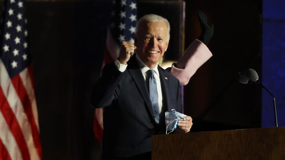 Democratic Presidential Candidate Joe Biden Holds Election Night Event In Delaware