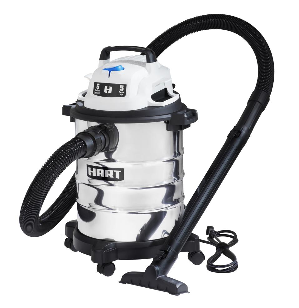 Hart 6 Gallon Stainless Steel Tank Wet/Dry Vacuum