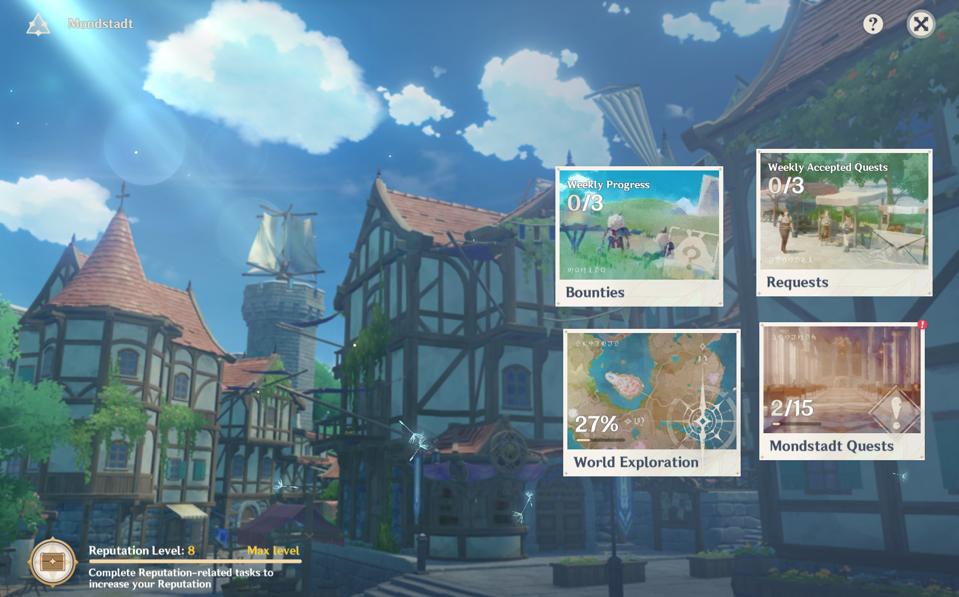 Genshin Impact Reveals Rewards For Massive City Reputation System In Update 1 1