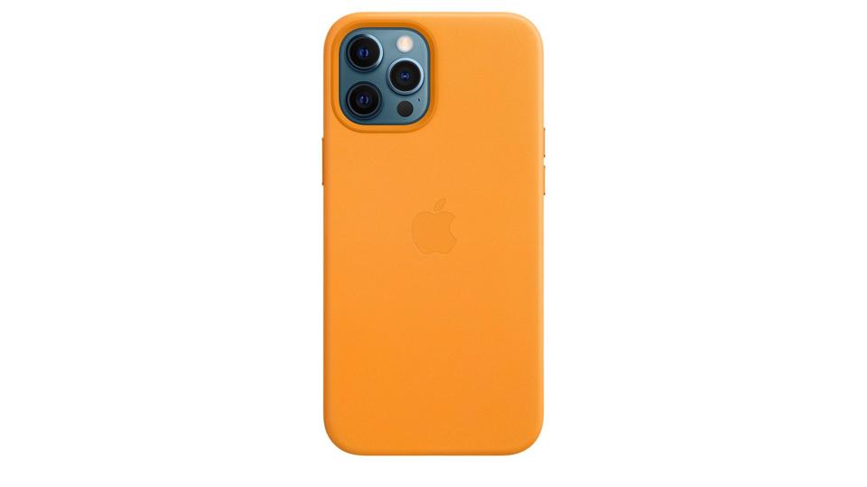 Apple leather case in yellow