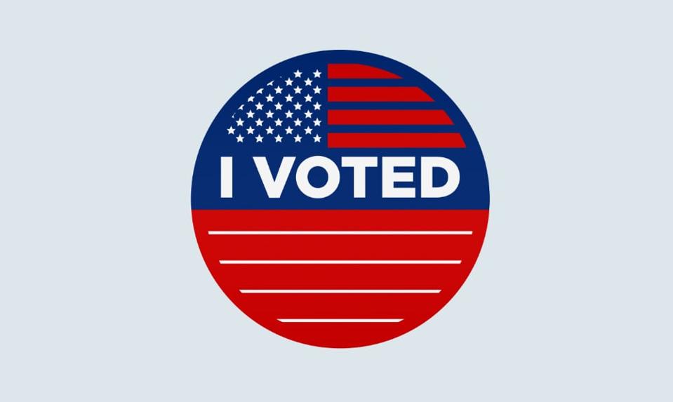 Many are wearing ″I voted″ pins to show they voted in the 2020 U.S. national election.