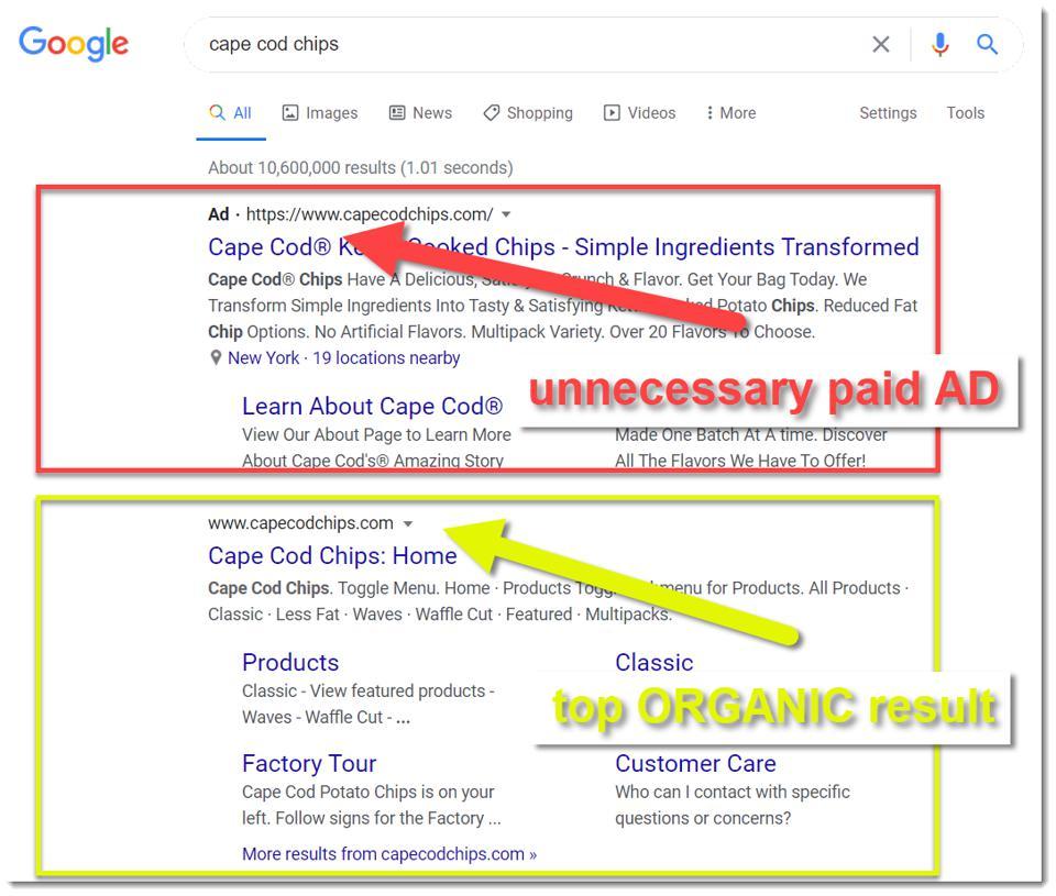 Google search results (screen shot)
