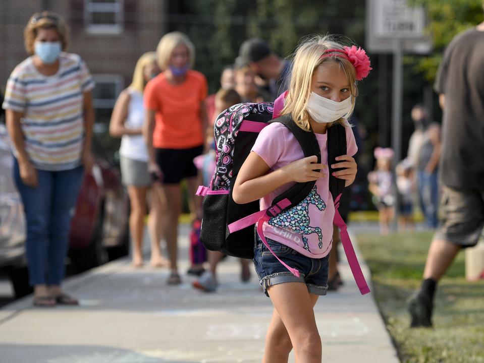 First Day of School For Pennsylvania Elementary School During COVID-19 Coronavirus Outbreak