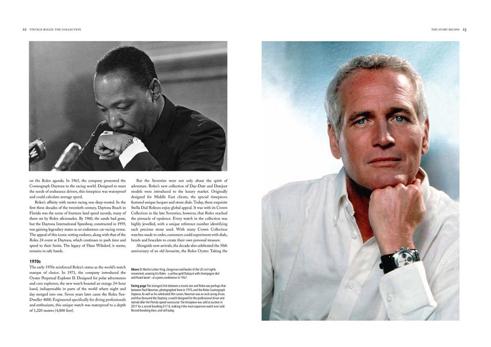 Martin Luther King with his yellow gold Datejust and Paul Newman, with his Rolex Daytona