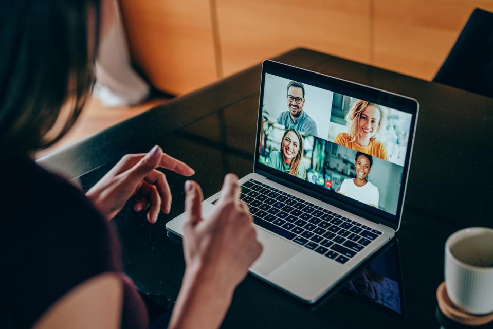 Friends in video call
