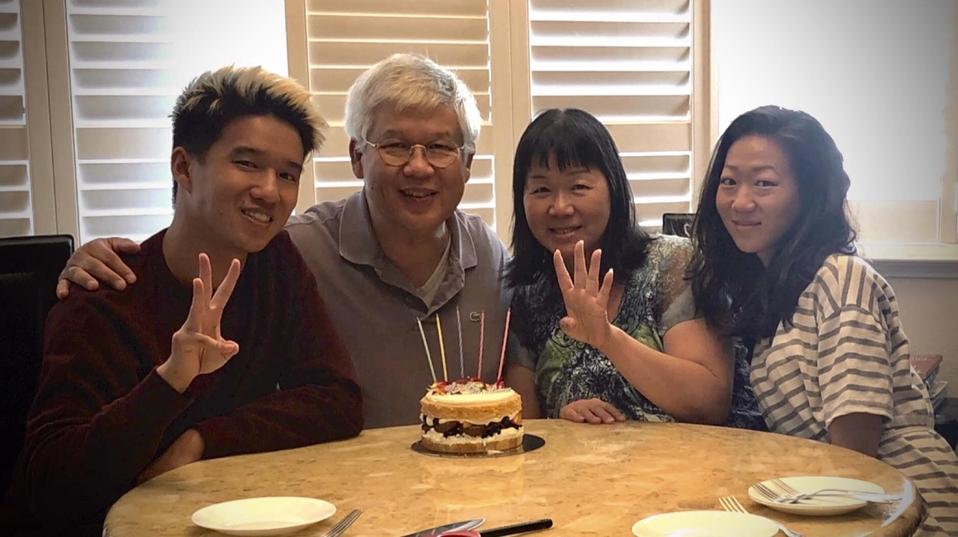 Gabriella and her brother and parents, both of whom are deaf