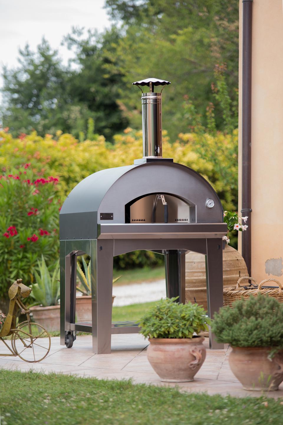 Pizza ovens like this one from Fontana are becoming popular as an outdoor appliance.