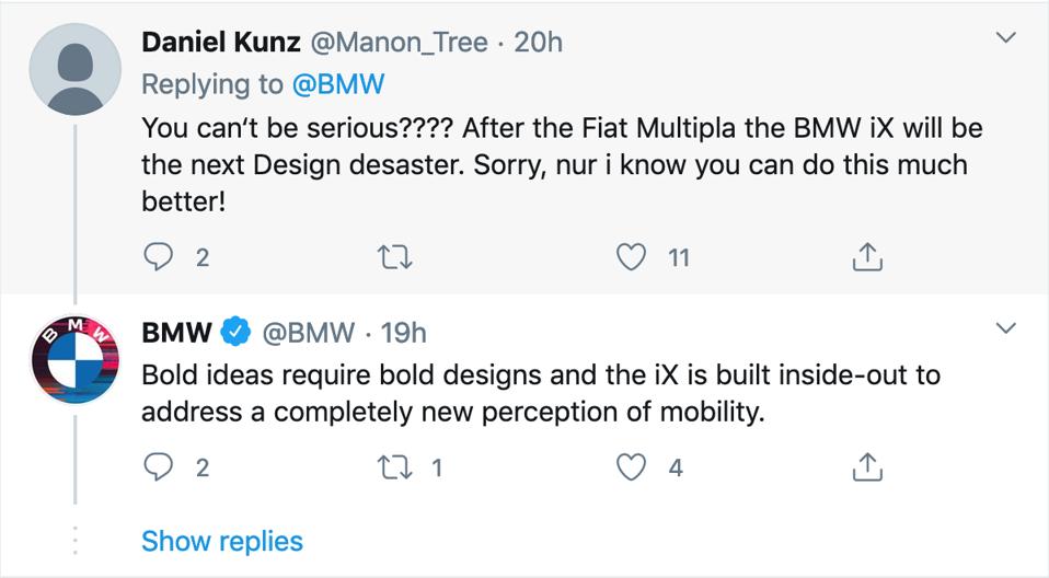 Yes, BMW's Twitter feed is full of comments like this.