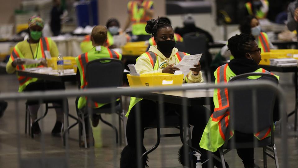 Across The U.S. Voters Flock To The Polls On Election Day