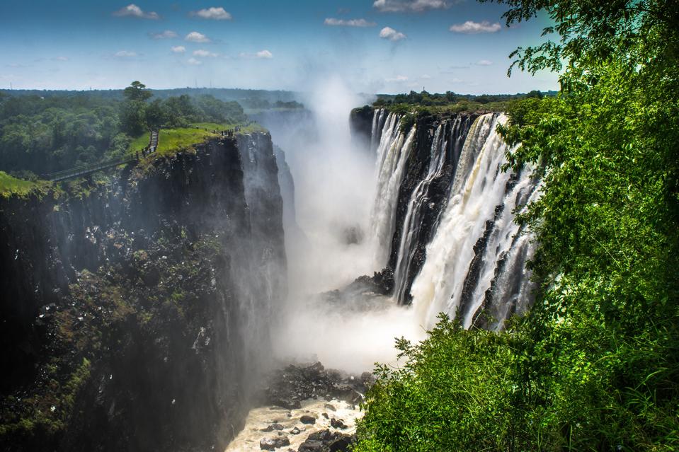 Victoria Falls on the Zambezi river, Zimbabwe