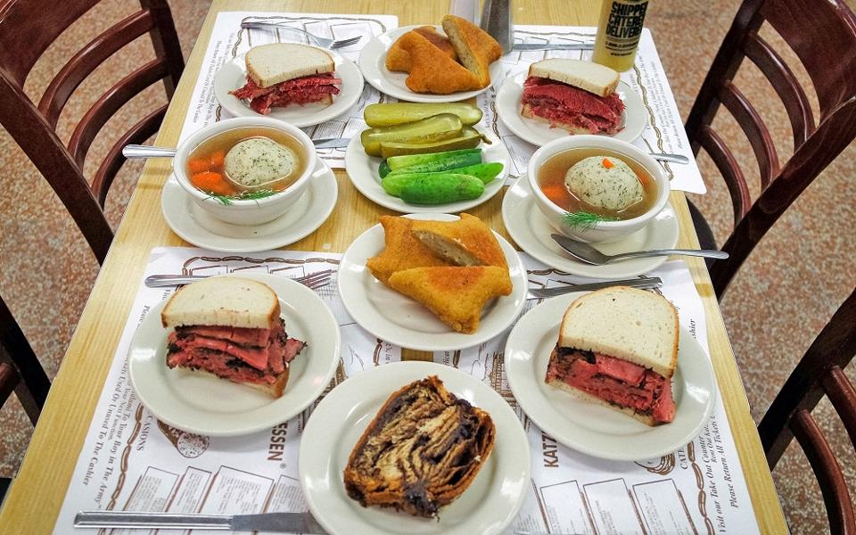 Dinner for four at Katz's Deli